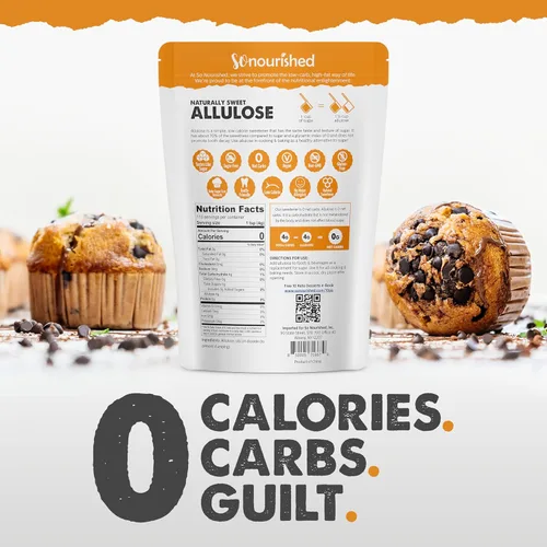 Miniatura 2 de So Nourished Edulcorante de alulosa en polvo, sustituto de azúcar cetogénico, 0 calorías, 0 carbohidratos netos, sin OMG (5 libras / 80 onzas)