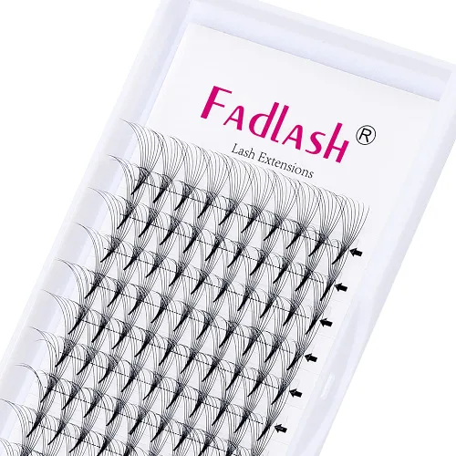 Miniatura 28 de Extensiones de pestañas postizas en abanico 10D Extensiones de pestañas postizas prefabricadas 0.05 0.07 de grosor Extensiones de pestañas postizas