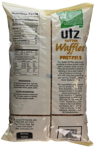 Miniatura 2 de Utz Pretzels de waffles de mantequilla, 16 onzas
