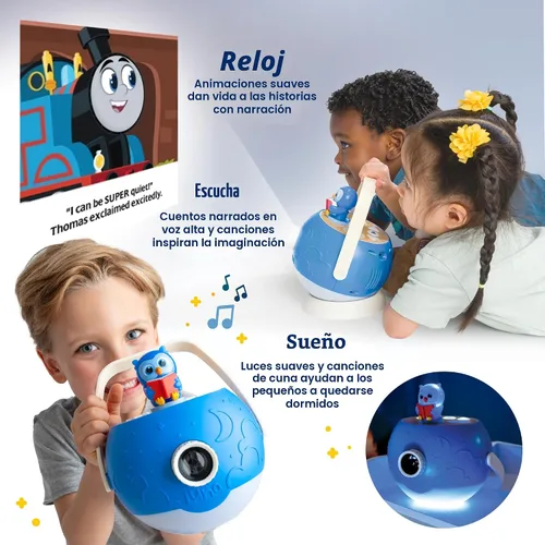 Miniatura 7 de Proyector de libros para niños, Thomas & Friends, 5 historias clásicas, lectura en voz alta, 10 canciones, luz nocturna, música relajante, cuentos