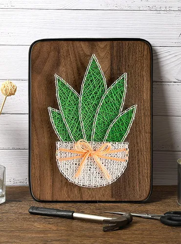 Miniatura 4 de BAZIMA ALICE Kit de arte de cuerda para principiantes, kit de manualidades de cactus en maceta, regalo único, kit de manualidades para vacaciones