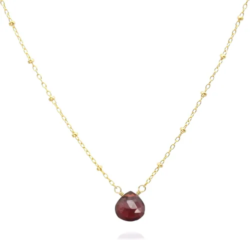 Miniatura 10 de Collar con colgante de piedra natal con piedra preciosa genuina, relleno de oro de 14 quilates, 18 pulgadas