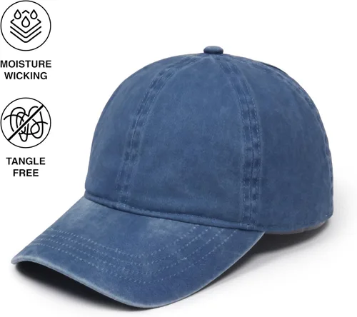 Miniatura 2 de Ponyflo Sombrero de cola de caballo de algodón, gorras de cola de caballo para mujer, diseñadas para todo tipo de cabello