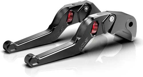 Miniatura 12 de MZS Palancas de embrague de freno de motocicleta negras rueda corta ajustable compatible con 749 848 999 1098 1198 899 959 1199 1299 Panigale Diavel