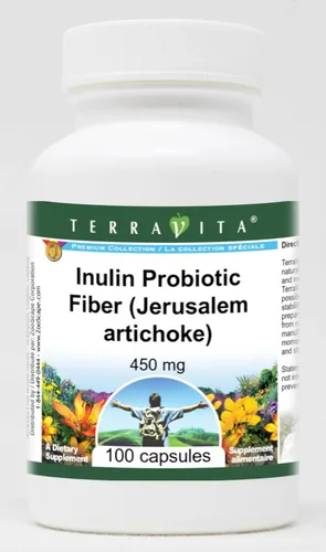 Fibra Probiótica de Inulina (alcachofa de Jerusalén) - 450 mg (100 Cápsulas, ZIN: 570988)