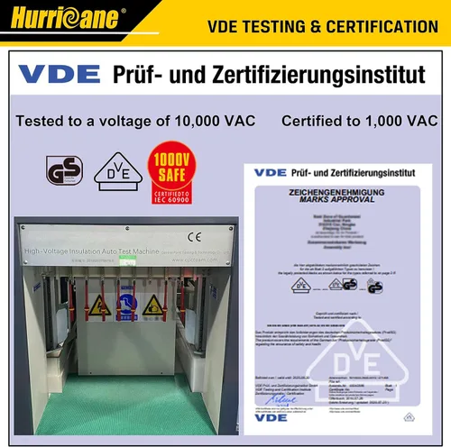 Miniatura 4 de HURRICANE Juego de destornilladores eléctricos aislados de 1000 V, todo en uno, profesional de primera calidad, 13 piezas CR-V magnético Phillips