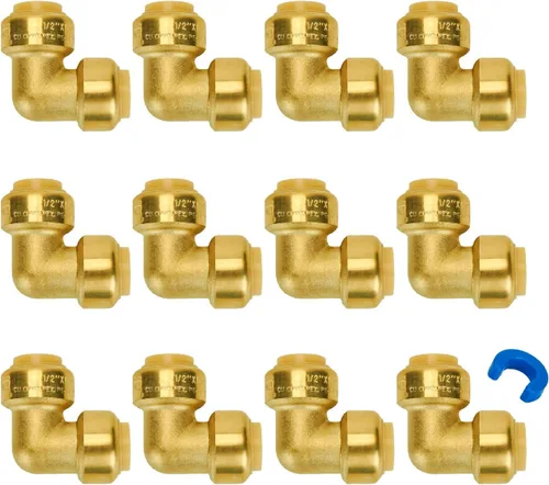 Miniatura 14 de SUNGATOR Acoplamiento de 1/2 pulgada, accesorios Pex a presión de 1/2 pulgada, acoplamiento recto de 1/2", accesorios de latón sin plomo