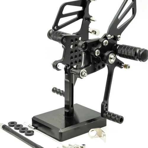 Miniatura 4 de PROCNC Estriberas traseras de aluminio para motocicleta Reposapiés Estriberas traseras Apoyapiés Compatible con Suzuki GSXR1000 2000 2001 2002 2003