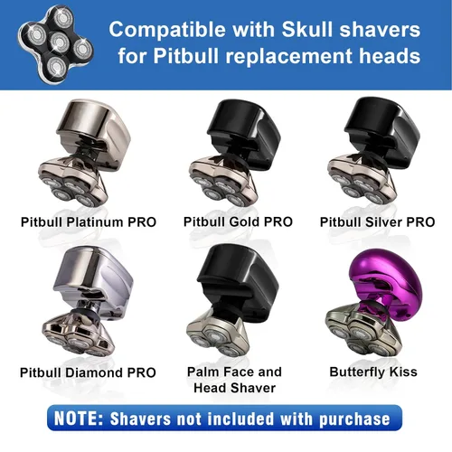 Miniatura 6 de Cabezal de repuesto para afeitadora de 5 cuchillas compatible con afeitadora de calavera para cabezas de afeitadora Pitbull Gold PRO/Pitbull