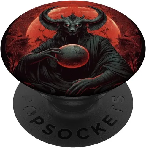 Baphomet - PopSockets abstractos ocultos de luna roja intercambiables PopGrip