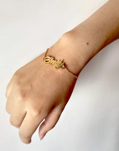 Miniatura 6 de HUAN XUN - Collar con nombre personalizado en plata dorada