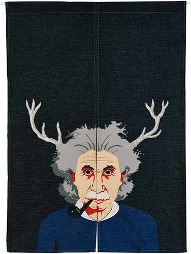 Miniatura 26 de Tapiz japonés Noren para puerta, moderno pájaro, hecho a mano, cortina de puerta, divisor de habitación para decoración del hogar, 33 x 35 pulgadas