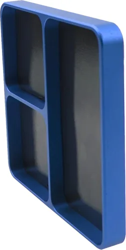 Miniatura 2 de ShareGoo Bandeja universal de metal para tornillos RC con almohadilla magnética, soporte de tornillos magnéticos, herramientas de fijación RC Azul