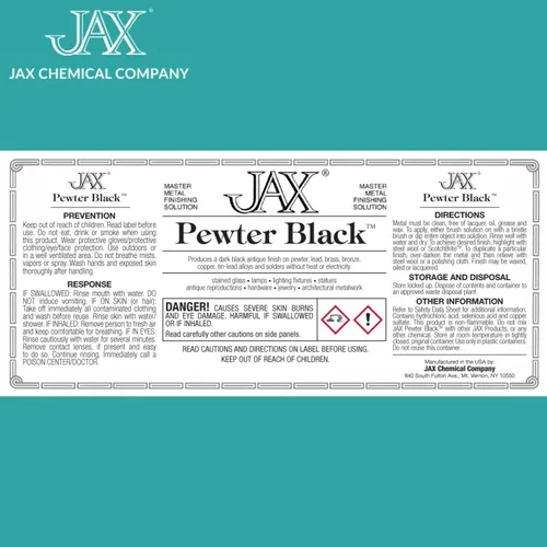 Miniatura 2 de Jax Pewter Black - Solución de acabado de metal - Acabado antiguo sin calor ni electricidad - Pinta