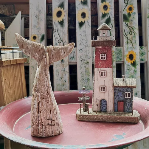 Miniatura 4 de Decoración de cola de ballena de madera, decoración decorativa de ballena náutica rústica, océano, mar, playa, decoración de ballena temática