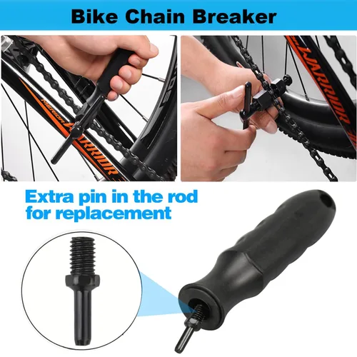 Miniatura 4 de Kit de reparación de cadena de bicicleta, cadena de bicicleta de 6/7/8 velocidades con alicates de eslabones de bicicleta, rompedor
