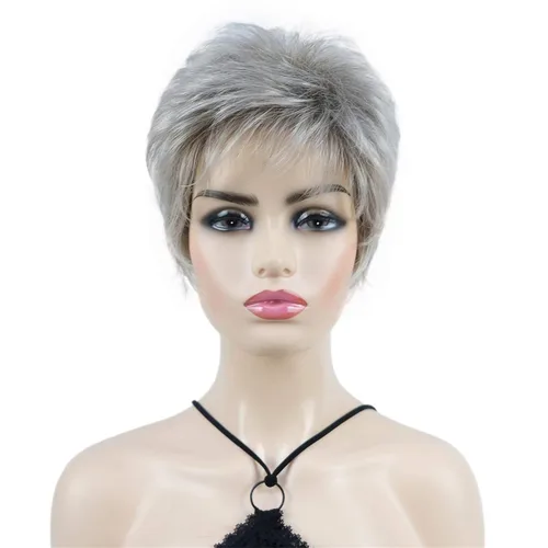 Miniatura 11 de Wiginway corto rizado pelucas sintéticas con flequillo pelo premium natural moda pelucas para señora mujeres #101
