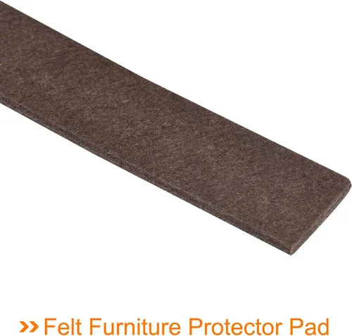 Miniatura 4 de uxcell Rollos de tiras de fieltro para muebles, 59 x 0.5 pulgadas, autoadhesivos, cortables, protectores de suelo antiarañazos para patas