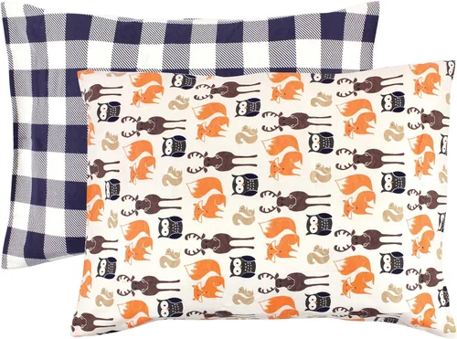 Miniatura 49 de Hudson Baby Funda de almohada unisex de algodón para bebés y niños pequeños, animales del bosque, talla única Forest Animals