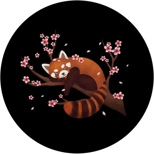 Miniatura 3 de Flor de cerezo japonesa de panda roja vintage – PopSockets Grip y soporte para teléfonos y tabletas