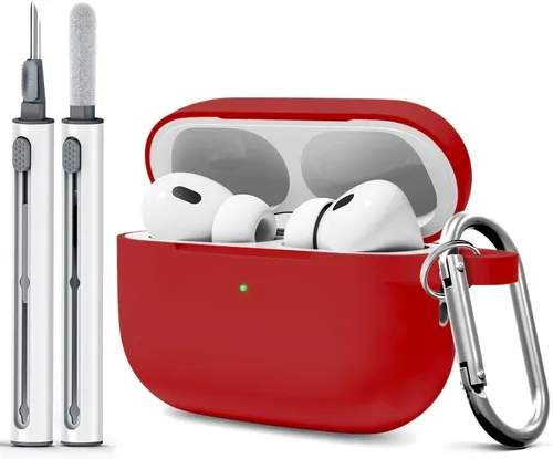 Miniatura 15 de Funda para AirPods Pro 2 con kit de limpieza, compatible con Airpods Pro de 2ª/1ª generación (cable USB-C) con llavero para mujeres y hombres, azul