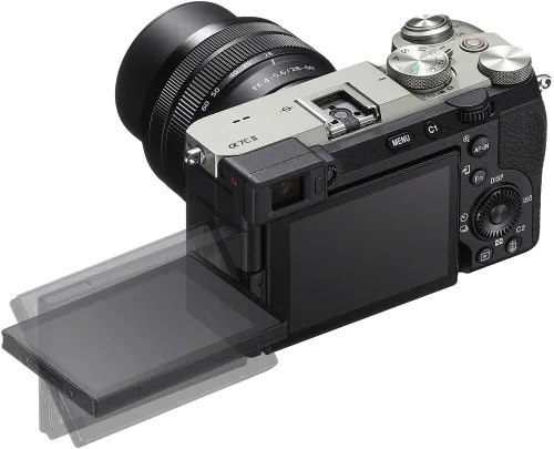 Miniatura 7 de Sony a7C II - Cuerpo de cámara sin espejo de marco completo con lente F4-5.6 de 1.102-2.362 in plateado ILCE-7CM2L/S con estuche de fotografía Deco