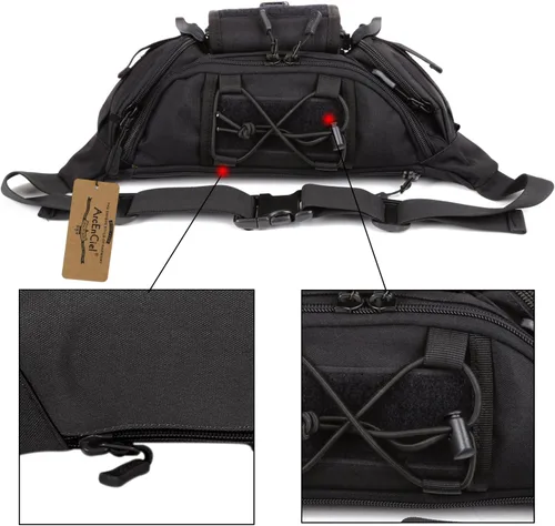 Miniatura 6 de ArcEnCiel resistente al agua Táctico Cinturón de cadera Cintura Pack Bolsa Fanny Militar Packs Bolsa para senderismo escalada al aire libre Bumbag