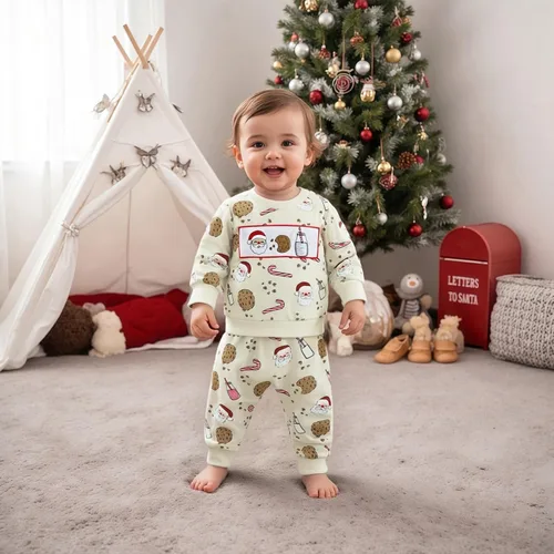 Miniatura 120 de Conjunto de camisa larga y divertida para bebé niño y niña, ropa de primera Navidad, 6, 12, 18, 24 meses, 2T