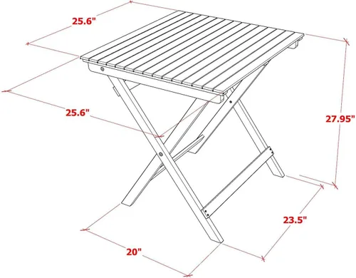 Miniatura 3 de East West Furniture SECM3CANA - Juego de mesa plegable de madera de 3 piezas para patio, contiene una mesa auxiliar cuadrada de madera de acacia