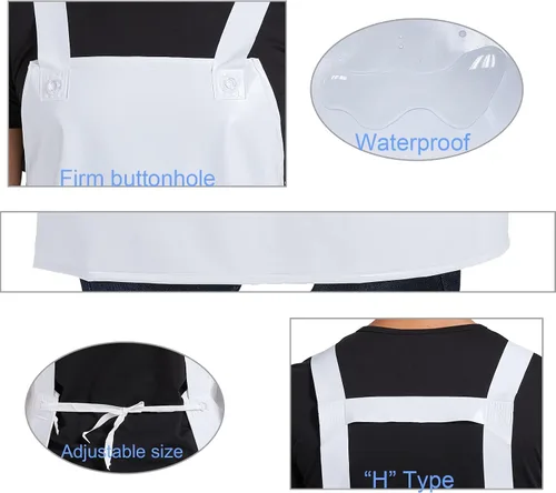 Miniatura 5 de Nanxson Delantal impermeable de PVC resistente ajustable,Delantal de trabajo para carnicería,Lavavajillas,Limpieza de pescado Pet Grooming Fábrica