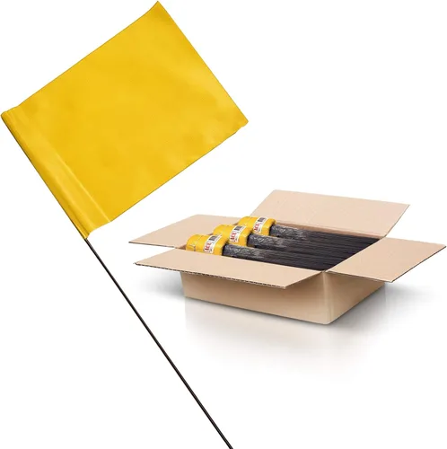 Miniatura 11 de Banderas blancas para marcar el patio, banderas invisibles de 4 x 5 x 15 pulgadas para perros, paquete de 100 unidades, marcador de entrenamiento