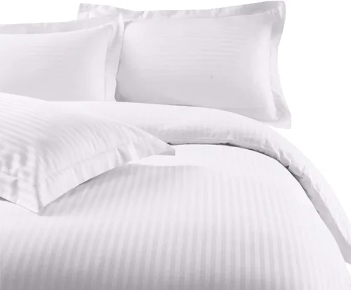 Miniatura 13 de sheetsnthings Juego de ropa de cama a rayas de 300 hilos, 100% algodón, 5 piezas, tamaño individual, extra largo, XL, color negro, 3 piezas y 2