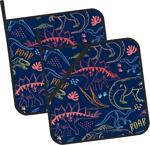 Miniatura 12 de Juego de 2 soportes para ollas de hojas tropicales abstractas y bohemias, para horno, para cocinar, hornear, barbacoa, regalos para mujeres