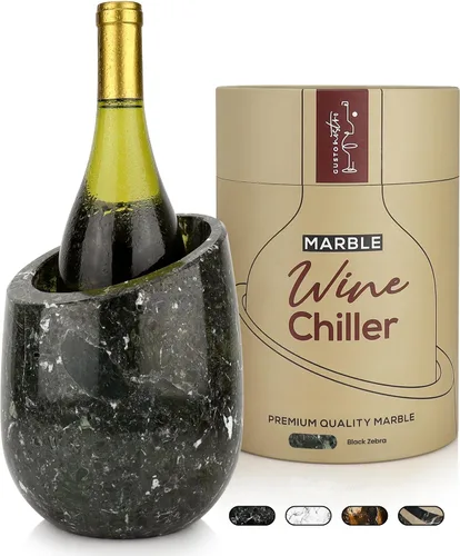 Miniatura 9 de Gusto Nostro Cubo enfriador de vino de mármol, enfriador de botellas de vino de 25.4 fl oz y enfriador de champán para fiesta, cocina, decoración