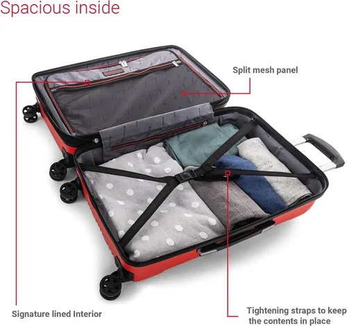 Miniatura 5 de PVG Collection - Juego de equipaje de carcasa rígida de 3 piezas, maletas expandibles con ruedas giratorias de 360 grados, mango retráctil