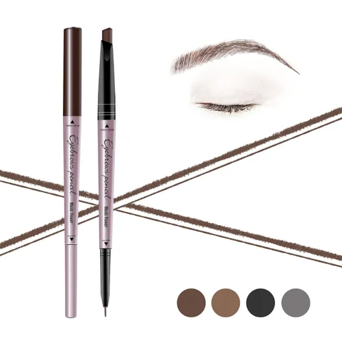 Miniatura 11 de Music Flower Lápiz de cejas de doble extremo, bolígrafo impermeable para cejas a prueba de manchas, maquillaje de ojos de larga duración, paquete