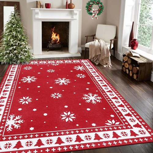Miniatura 10 de Alfombra de pasillo de 2 x 6 pies, alfombra roja lavable, antideslizante, alfombra para interiores, para pasillo, entrada, lavandería, cocina, baño