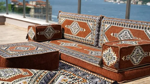 Miniatura 6 de arabicsofa Sofá de piso árabe Jalsa - Sofá tradicional hecho a mano para sala de estar