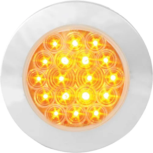 Miniatura 11 de GG Grand General 75870 Luz LED ámbar/ámbar (4" flota 18 brida montaje con bisel, 3 clavijas)
