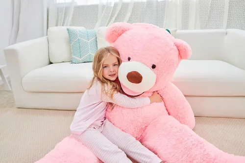Miniatura 5 de IKASA - Oso de peluche gigante, animales de juguete (Rosa, 63 pulgadas)