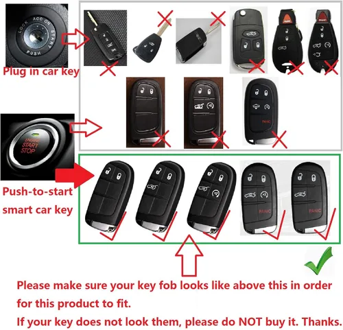 Miniatura 2 de Funda para llavero de fibra de carbono genuina para Jeep Compass Grand Cherokee SRT Renegade Trailhawk Smart Car Remote Key Fob Case para hombres
