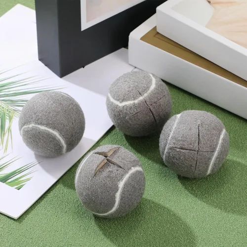 Miniatura 6 de Macarrie 12 pelotas de tenis precortadas para sillas, pelotas deslizantes, protectores de suelo para patas de silla, fundas para pies de silla