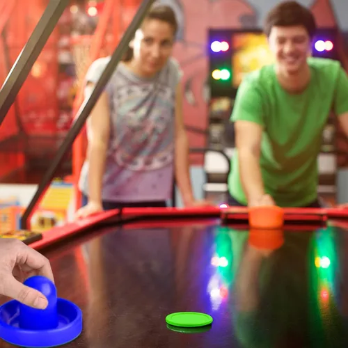 Miniatura 6 de Coopay 12 discos de hockey de aire para el hogar, discos de repuesto pesados de 2.5 pulgadas para mesas de juego, accesorios de equipo, 0.44 onzas
