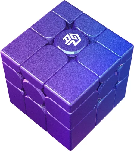 GAN MirrorM con Recubrimiento UV, Cubo Espejo de Velocidad Magnético 3x3x3 con 48 Imanes Brillantes Relucientes, Juego de Rompecabezas, Juguetes