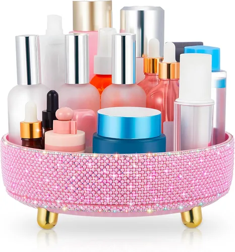 Miniatura 12 de Honeydak Organizador de maquillaje de perfume negro brillante para el Día de la Madre, regalos para el Día de la Enfermería para mujeres