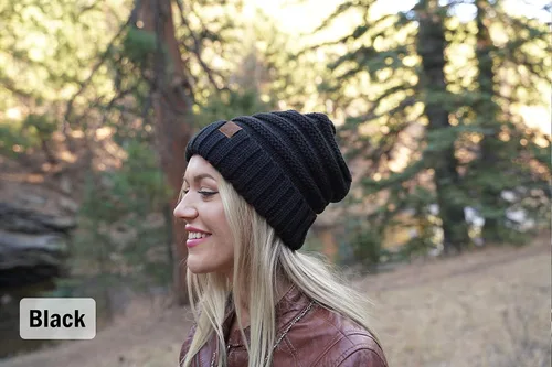 Miniatura 7 de Funky Junque Gorro holgado de punto trenzado de gran tamaño, grueso, suave, de gran