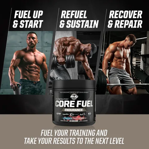 Miniatura 6 de PMD Sports Core Fuel Resistance, Performance & Recovery - BCAAs, EAA, betalanina, betaína anhidra, glutamina, electrolitos - crecimiento muscular