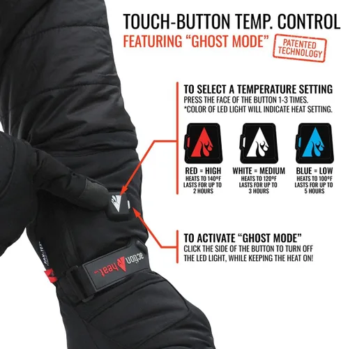 Miniatura 6 de ActionHeat Guantes térmicos con batería para hombre, delgados, impermeables, guantes eléctricos, 3 ajustes de calor, hasta 8 horas de tiempo