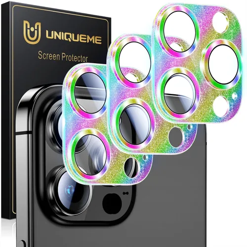 Miniatura 46 de UniqueMe para Paquete de 3 Protectores de Lente de Cámara para iPhone 15 Pro/iPhone 15 Pro Max, [Protección contra Caídas] [Compatible con Fundas]