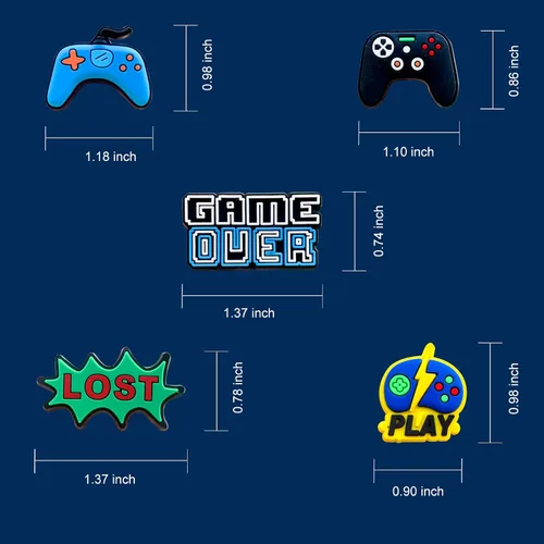 Miniatura 3 de Euphaglaia 25 35 dijes de videojuegos para decoración de zapatos de zueco, accesorios para niños, niños, adultos, hombres, recuerdos de fiesta